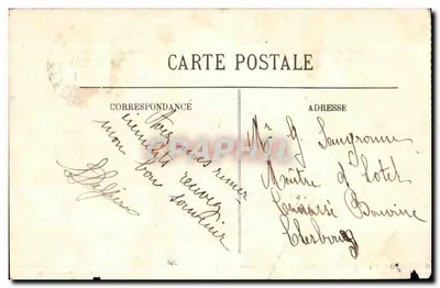 Bilhete postal antigo Saint Pair Sur Mer La Riviere — Verso
