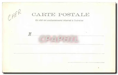 Bourges — Pięć portalów katedry — Wyd. Laussedat, Châteaudun — Rewers