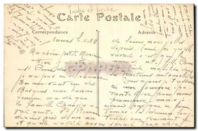 Tours — Statua H. de Balzac, autorstwa P. Fournier (1889) — Avenue de Grammont — ND. Phol. — Rewers