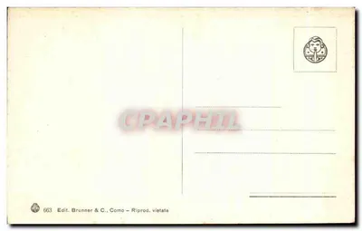 Lago Maggiore - Stresa - Panorama wysp Bella i Superiore — Wyd. Brunner & C., Como, nr 663 — Rewers