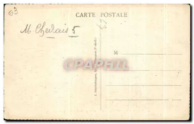 Cume do Puy de Dôme — terraço sobre um abismo de 300 metros — G.D.O. n°1126 — Verso