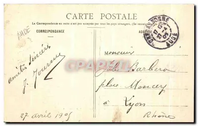 Cité de Carcassonne — Vue générale Nord-Est — Lib. P. Abadie, 38, Rue de la Gare — Cliché F. Gluzon — Rewers