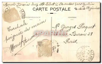 Vista de las montañas de Bigorre — Bagnères-de-Bigorre — editor anónimo, n° 178 — Reverso