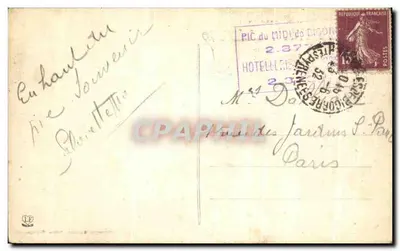 Les Hauts-Pyrénées — Col du Tourmalet — Trasa samochodowa na 2193 m. (Strona zachodnia) — Fototypia Labouche Frères, Toulouse — Rewers