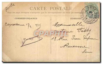 Carcassonne : Ogólny widok z zachodu — zdjęcie starzego mostu na Aude — wyd. N.G. — Rewers