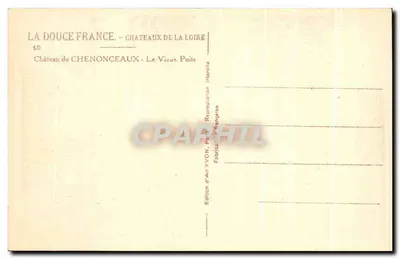 Zamek Chenonceaux — Stary Studzienka — Wydawnictwo Art YVON — Rewers
