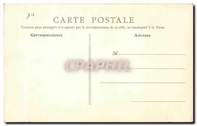 Caen (Calvados) — Dziedziniec Hôtel d'Écoville, Giełda i Sąd Handlowy — B. F., Paryż — Rewers