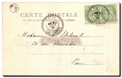 Caen. Absydę Świętej Eustengi — J. Breculet, wydawca, Caen, Złożone — Rewers