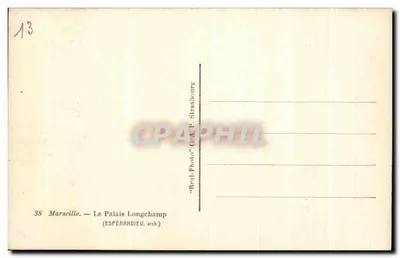 Marseille — Het Palais Longchamp — Uitgever A.P. Strasbourg — Achterkant