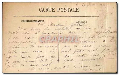 Marseille — Notre-Dame de la Garde, statue sur la tour — éditeur non visible, n° 264 — Verso