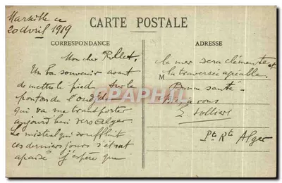 Marseille - La Corniche, Anse du Prophète - EL. n°117 — Rewers