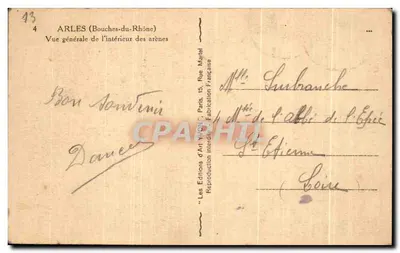 Arles — Ogólny widok wnętrza aren — Wydawnictwo Art Mallet — Rewers
