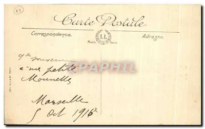 Marseille — Wejście na Canebière — LL — Rewers