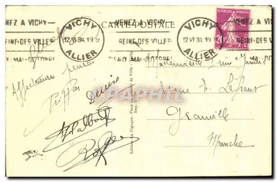 A Orangerie dos Célestins — Vichy — Edição La Cigogne, Vichy — Verso