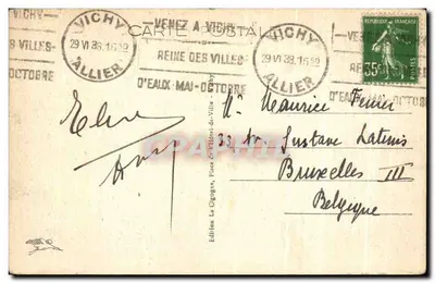 Vichy — Chalet Imperatora — Wydawnictwo Cigogne — Rewers
