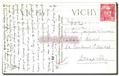 Cavillon Sévigné — Vichy — La Bigogne — Verso