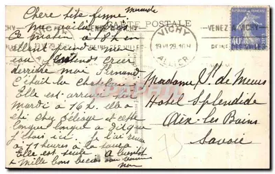 Vichy - Um Canto do Pequeno Parque e a Sala de Descanso — editor Jolivet, n° 340 — Verso
