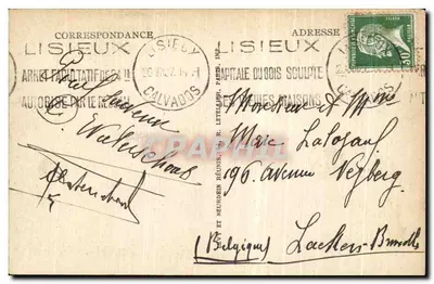 Lisieux — Velhas Casas rua aux Fèvres — LL — Verso