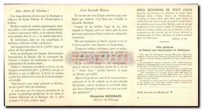 I Lavori della Basilica Inferiore — Una Prospettiva della Basilica Inferiore — Per la Basilica di Santa Teresa di Lisieux — L.M. & L.S. CORDONNIER, Architetti — Verso