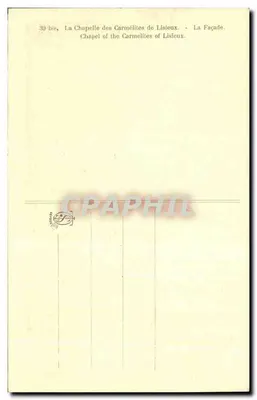 Lisieux - Carmel — Capela das Carmelitas de Lisieux — n° 30-biz — Verso