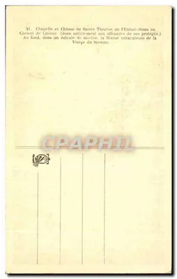 Kaplica i Krypta Świętej Teresy Dziecka Jezus w Karmelu w Lisieux — n°41 — Rewers