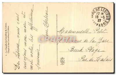 Wnętrze kaplicy Karмелitów w Lisieux — wydawca nieznany, nr 4 — Rewers