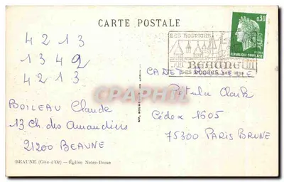 Beaune — Katedra Najświętszej Panny Maryi — wydawca MP, Burgundia — Rewers