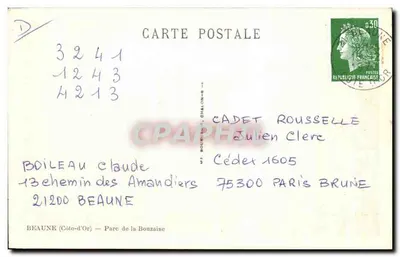 Park Bouzaise — Most nad jeziorem — Wydawca: P. BOURGEOIS, ONALON-B-1 — Rewers