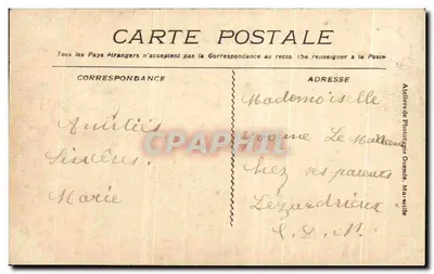 Marseille — Monument des Maudits et l'Église des Réformées — Atelier de Phototypie Guendé — Rewers