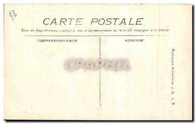 Marseille - Tussen de Pijnbomen — panoramische uitzicht — Fototipie Marseilleanne, J. G. L. R., n° 759 — Achterkant