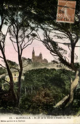 Marseille - Notre-Dame de la Garde through the Pines — Special Edition of the Basilica