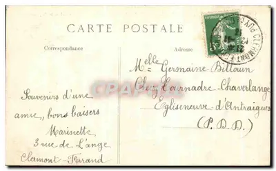 Clermont-Ferrand — Plein Blaise Pascal en het Puy-de-Dôme — L'Auvergne Pittoresque 97 — Achterkant