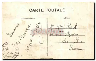 Courpière — Jezioro Saint-Flour — Wydawca G. d'O. n°301 — Rewers