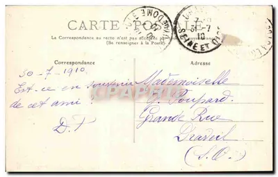 As Grutas de Jonas — A Auvergne — 560 — Le Chaix — Verso