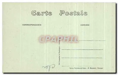 Bourges — Pałac Jacques-Cœur — Wewnętrzny dziedziniec — Wydawca E. Maquaire, nr 304 — Rewers