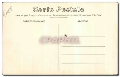 Bourges — Pałac Jacques-Cœur, Wewnętrzny dziedziniec — Wydawca E.M. B, nr 84 — Rewers