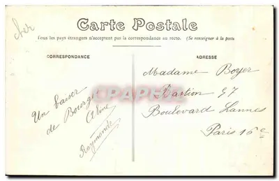 Bourges — Brzegi rzeki Auron — Wydawca nieznany, nr 87 — Rewers