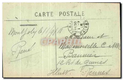 Environs de POTIGNY — Entrada do Túmulo de Marie Joly — E. Blot, editor, Potigny — Verso