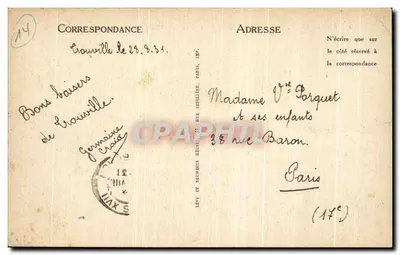 Deauville, a Praia das Flores — O Casino (G. Wybo, arquiteto) — L.L. — Verso