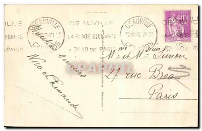 Deauville - Praia Florida - A Hora do Banho — editor desconhecido, n° 164 — Verso