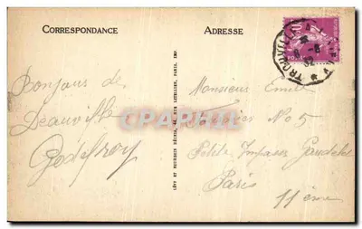 Deauville, Die Blühende Strand — Der Yachting Club und Der Chemin des Planches — LL — Rückseite