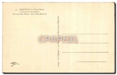 Deauville — O Porto do Comércio — Cartas 'A Cegonha' — Verso
