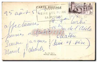Deauville — Vue générale sur Trouville — Graby — Verso