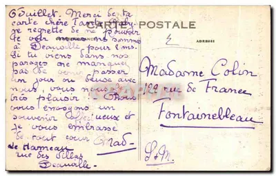 Deauville — Normandy Hôtel, rue de l'Écluse — G. F., Le Havre — Rewers