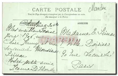 Cherbourg — Vista geral tirada da Montanha do Roule — LL. — Verso