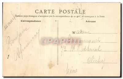 Cherbourg — Chiesa della Trinità, lato sud — B.F., Parigi, C.Nos 13 — Verso