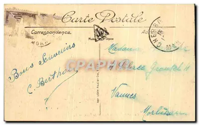 Cherbourg — Vista general de la Ciudad y el Puerto — LL. — Reverso