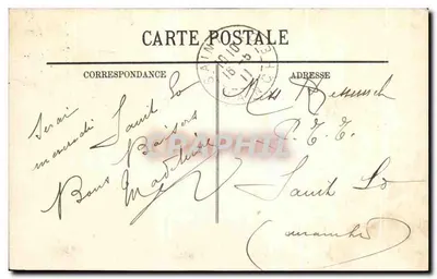 Cherbourg — Studio di onde sulla Place Napoléon in un Giorno di Tempesta — editore anonimo — Verso