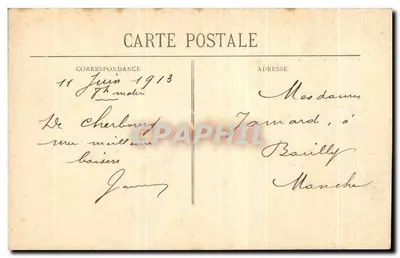 Cherbourg — Estátua de Napoleão I (bronze) — Coleção P. B., Cherbourg — Verso