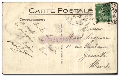 Cherbourg — Statua Napoleona I — LL — Rewers